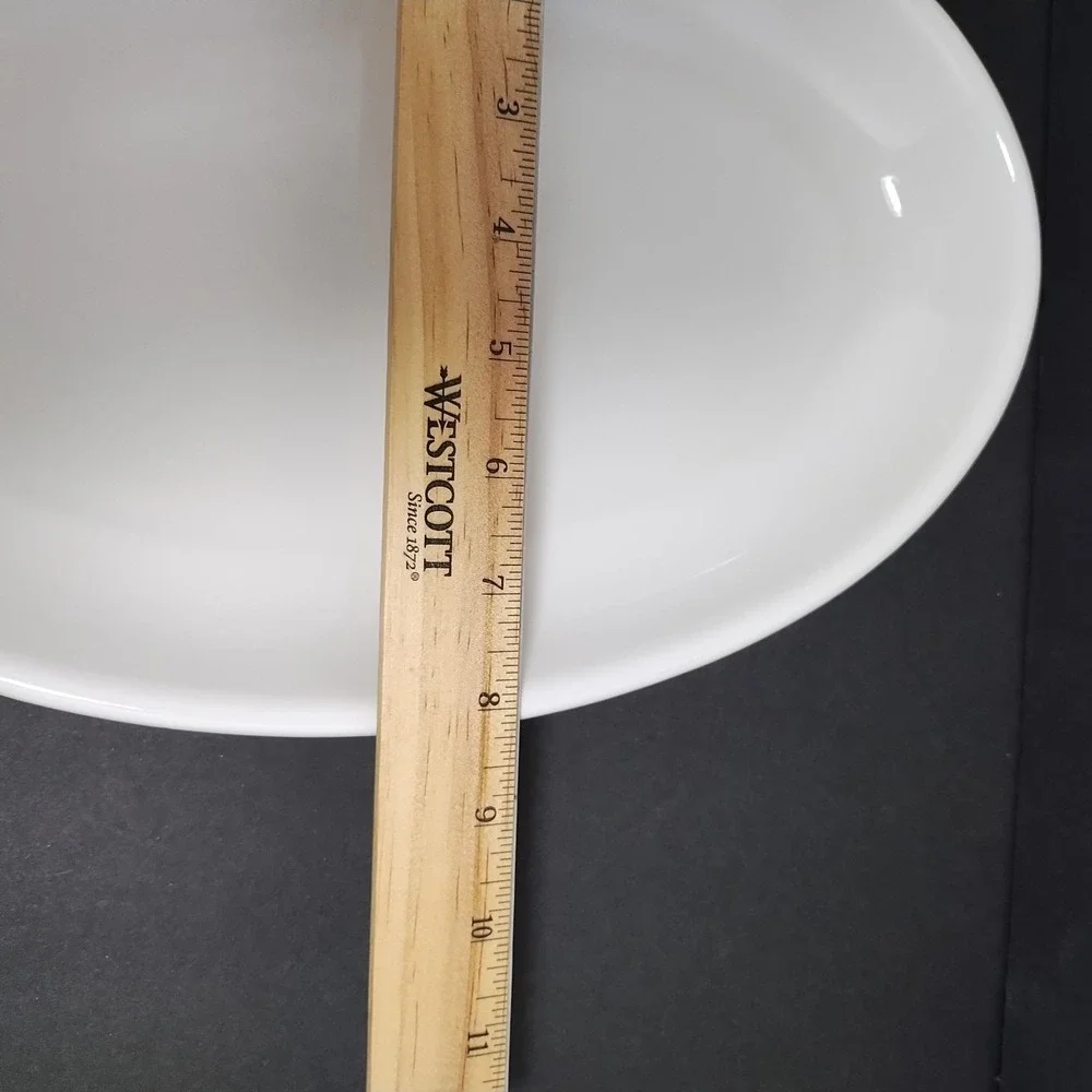 Opificio Etico Oval Ceramic Serving Platter 12.5 X‎ 8 In White Made In Italy